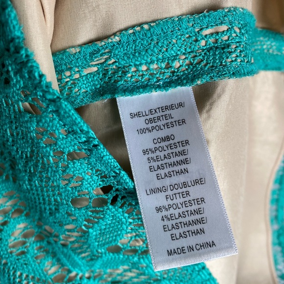 ADRIANNA PAPELL Kelly Green Lace Cap Sleeve Cocktail Sheath Dress US Womens 10 - Picture 9 of 9